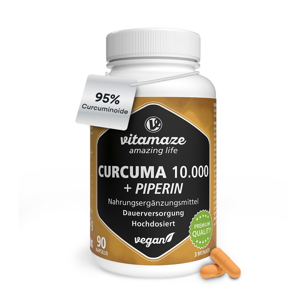 CURCUMA 10.000+Piperin hochdosiert vegan Kapseln CURCUMA 10.000+Piperin hochdosiert vegan Kapseln