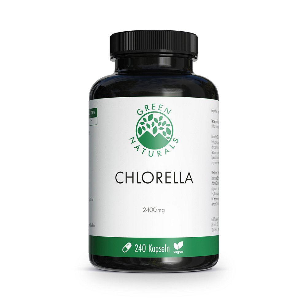 GREEN NATURALS Chlorella Kapseln 2400 mg vegan