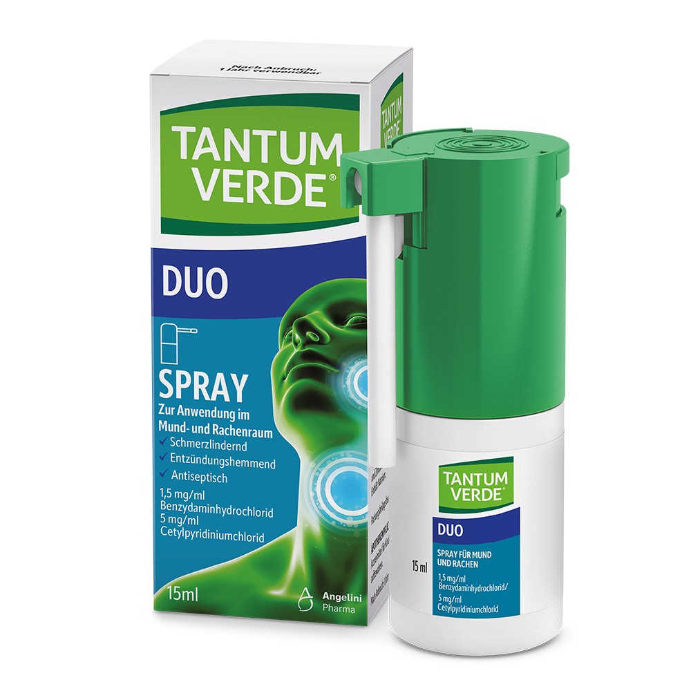 TANTUM VERDE duo 1,5mg/ml+5mg/ml Spray Anw.Mundhö. - 15ml