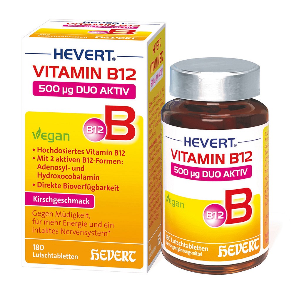 VITAMIN B12 HEVERT 500 µg Duo Aktiv Lutschtabl.