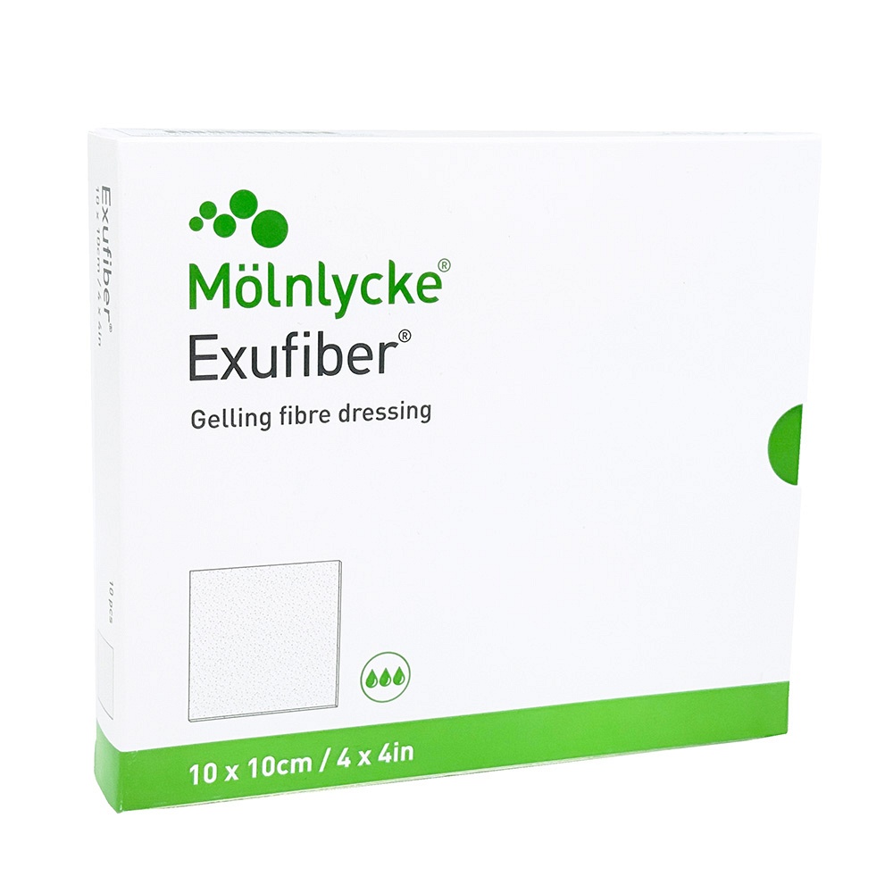 EXUFIBER 10x10 cm Gel-Faserverband