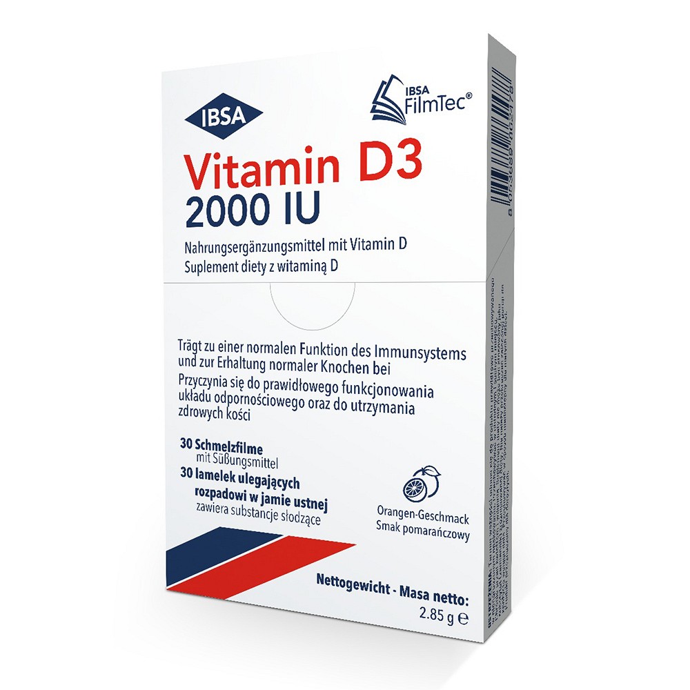 VITAMIN D3 2000 I.E. Schmelzfilm - 30St - Stärkung Immunsystem