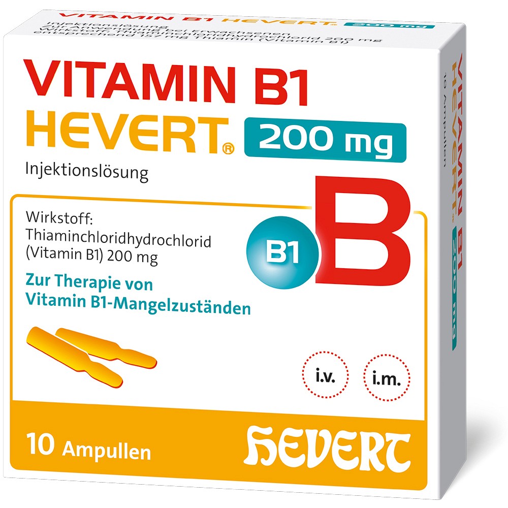 VITAMIN B1 HEVERT 200 mg Injektionslösung Amp. - 10X2ml - Vitamine