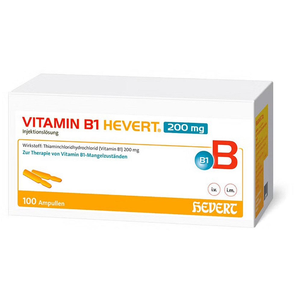VITAMIN B1 HEVERT 200 mg Injektionslösung Amp. - 100X2ml