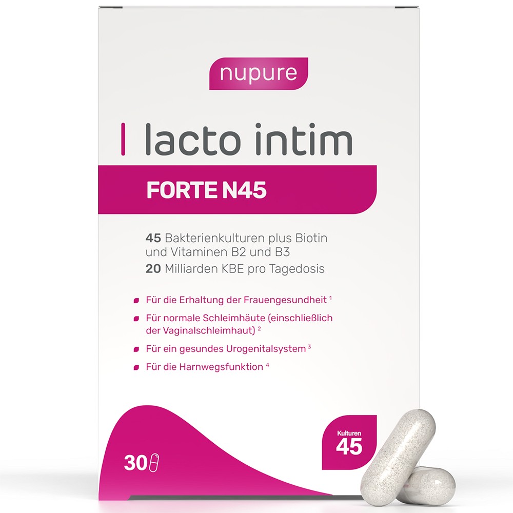 LACTO INTIM FORTE N45+Biotin+Vitamin B2 & B3 Kaps. - 30St