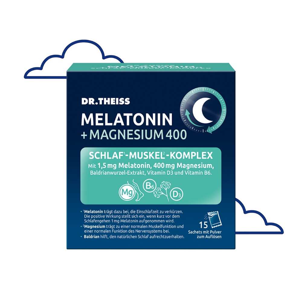 DR.THEISS Melatonin+Magn.400 Schlaf-Komplex Pulver
