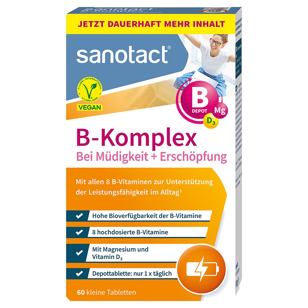 SANOTACT B-Komplex bei Müdigkeit+Erschöpfung Tabl.