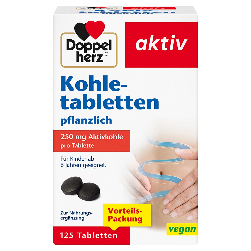 DOPPELHERZ Kohletabletten - 125St