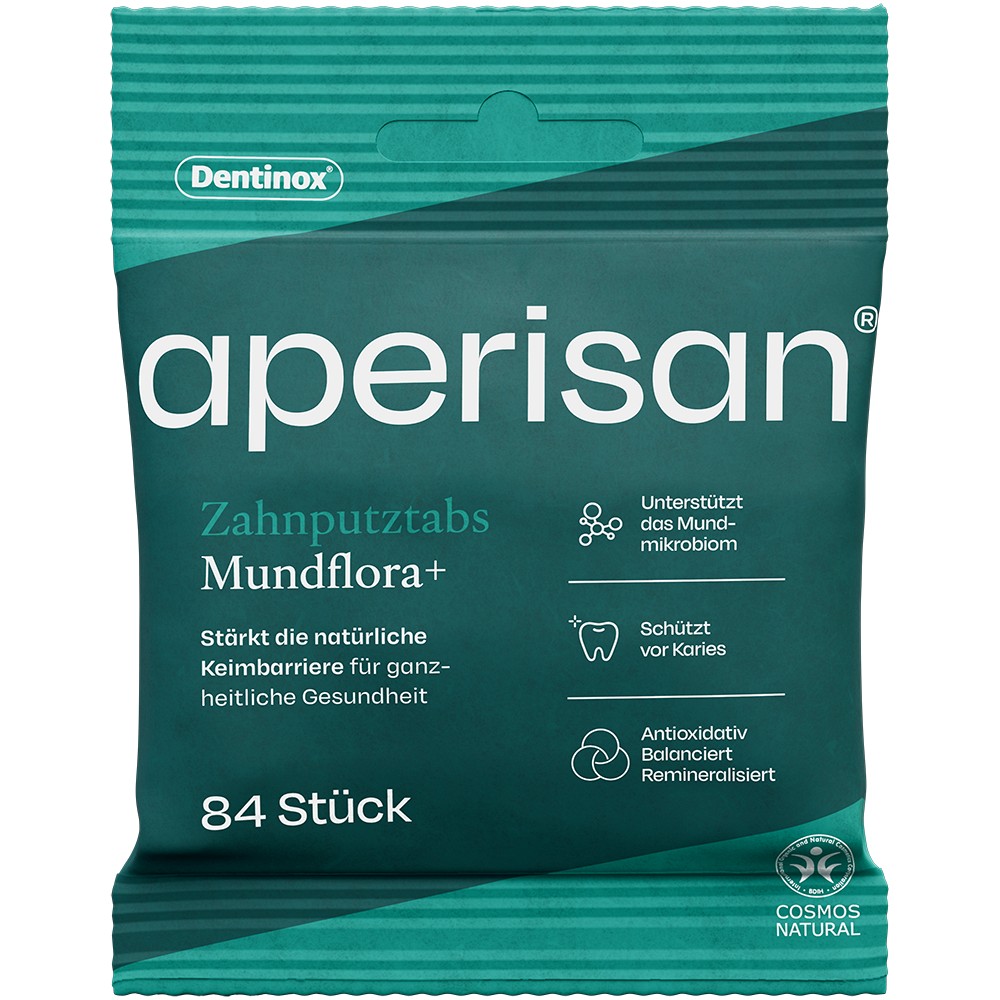 APERISAN Zahnputztabs Mundflora+ - 84St - Klassische Zahnpflege