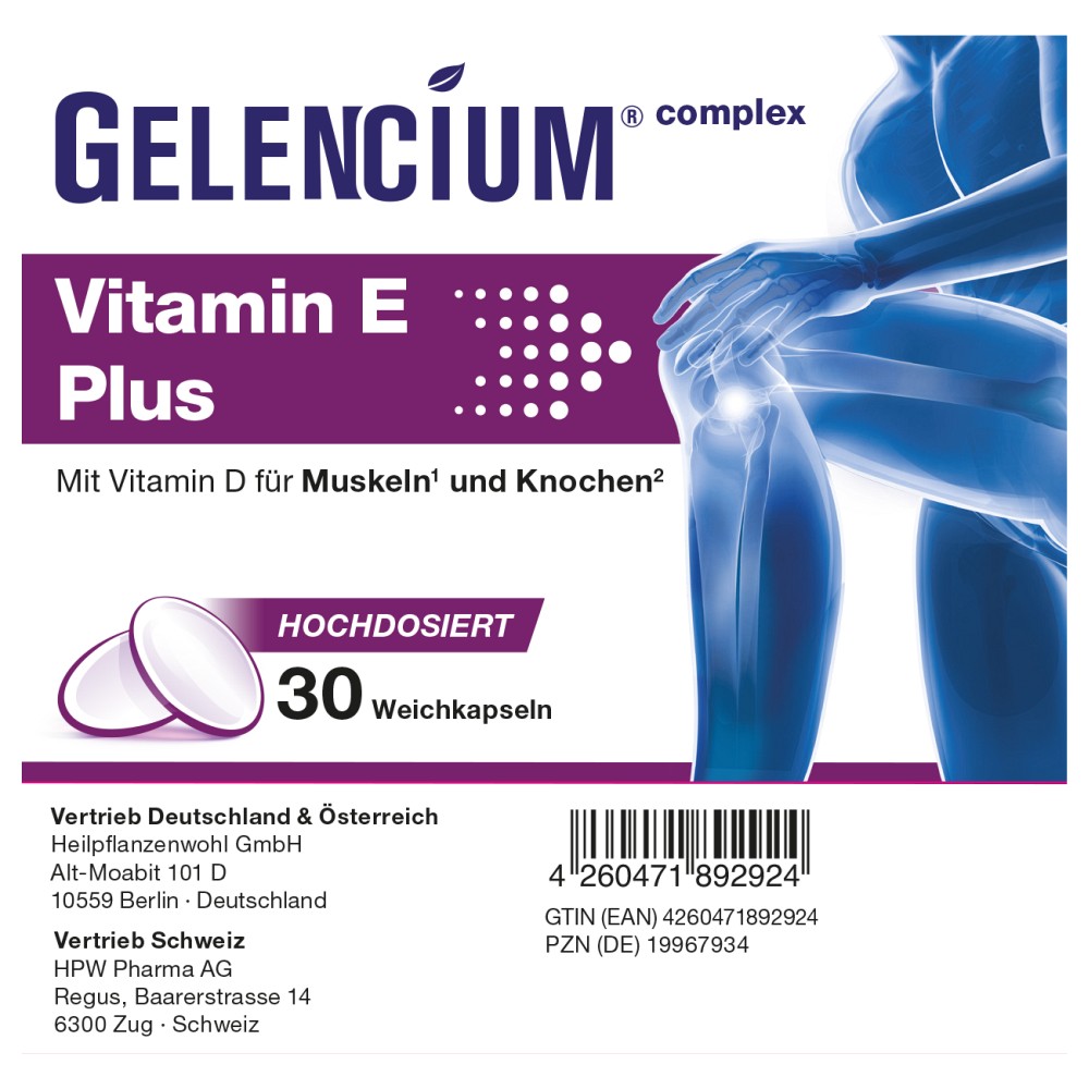 GELENCIUM Vitamin E Plus hochdos.m.Vit.D Weichkps.