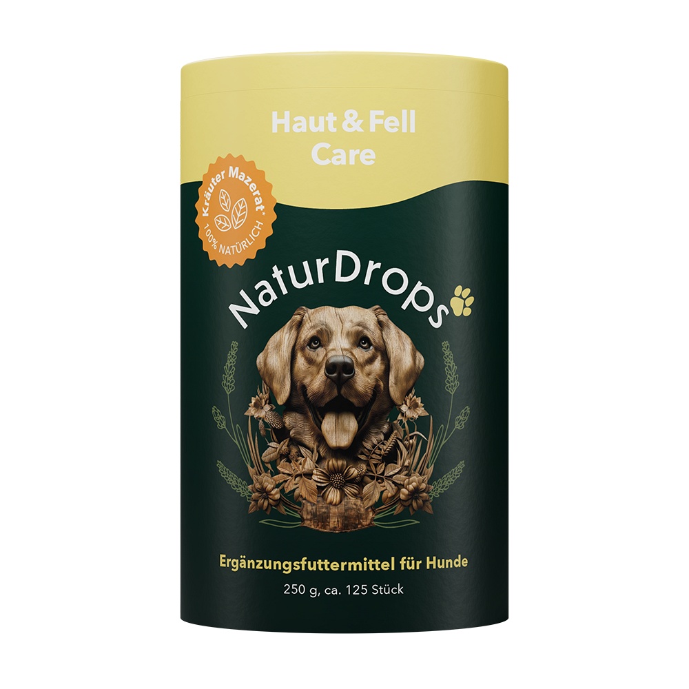 NATURDROPS Haut & Fell Care Erg.Futterm.f.Hunde