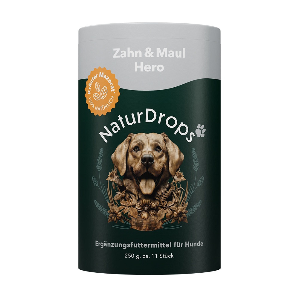 NATURDROPS Zahn & Maul Hero Kaustangen f.Hunde