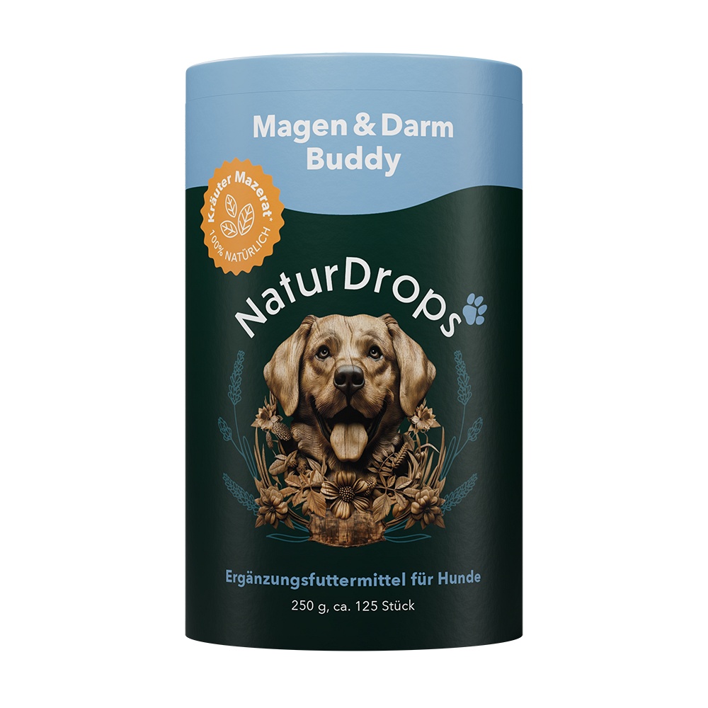 NATURDROPS Magen & Darm Buddy Erg.Futterm.f.Hunde
