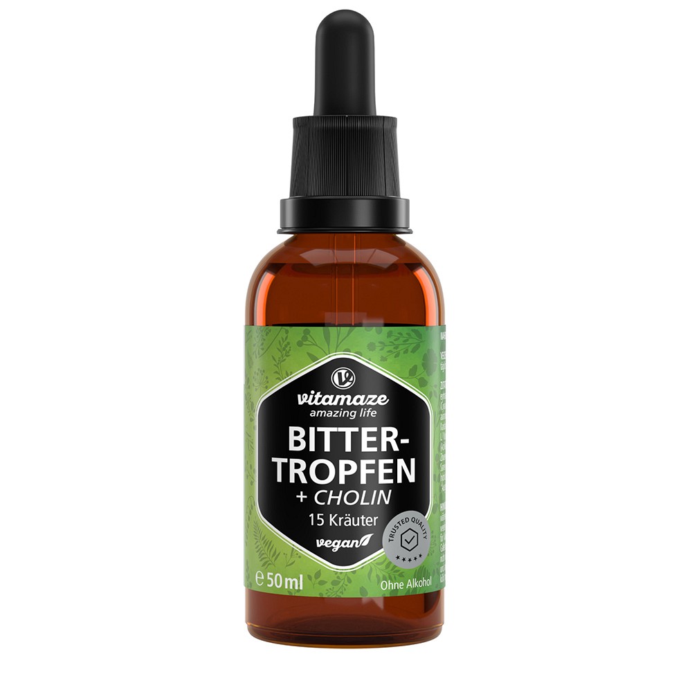 BITTER-TROPFEN 15 Kräuter+Cholin ohne Alkohol - 50ml
