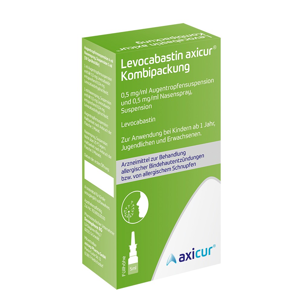 LEVOCABASTIN axicur Kombi.0,5 mg/ml 4ml AT+5ml NAS - 1P