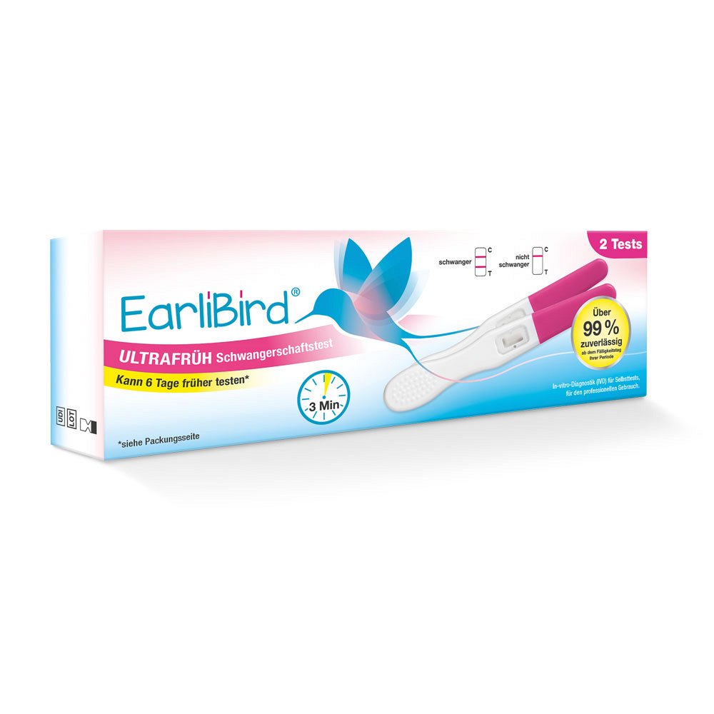 EARLIBIRD Ultrafrüh Schwangerschaftstest Urin Do.P