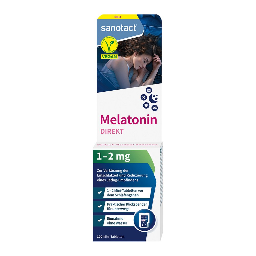 SANOTACT Melatonin DIREKT 1-2 mg Tab.Klickspender