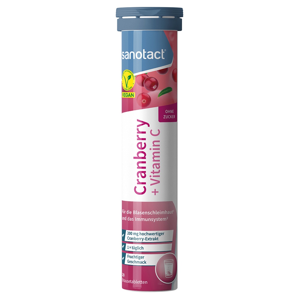 SANOTACT Cranberry+C Brausetabletten