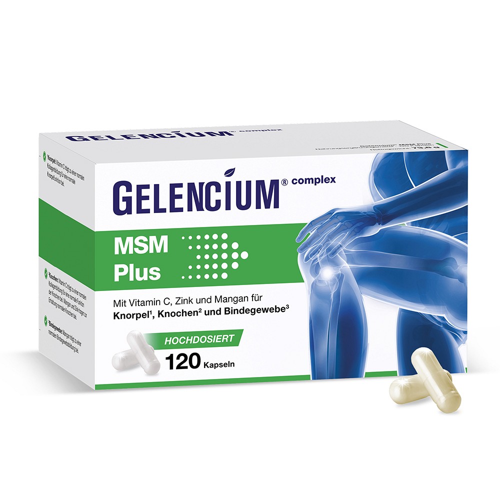 GELENCIUM MSM Plus Kapseln+Vitamin C hochdosiert - 120St