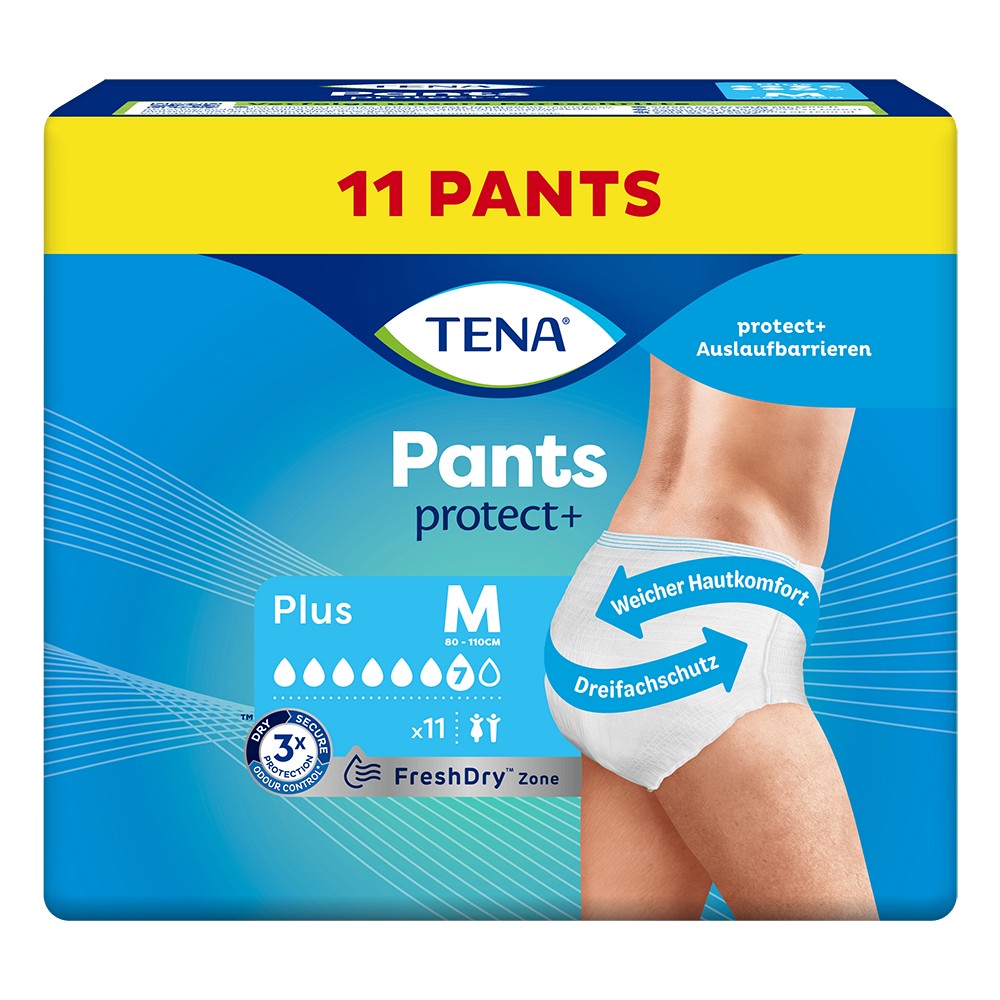 TENA PANTS Plus M bei Inkontinenz - 11St - Einlagen & Netzhosen