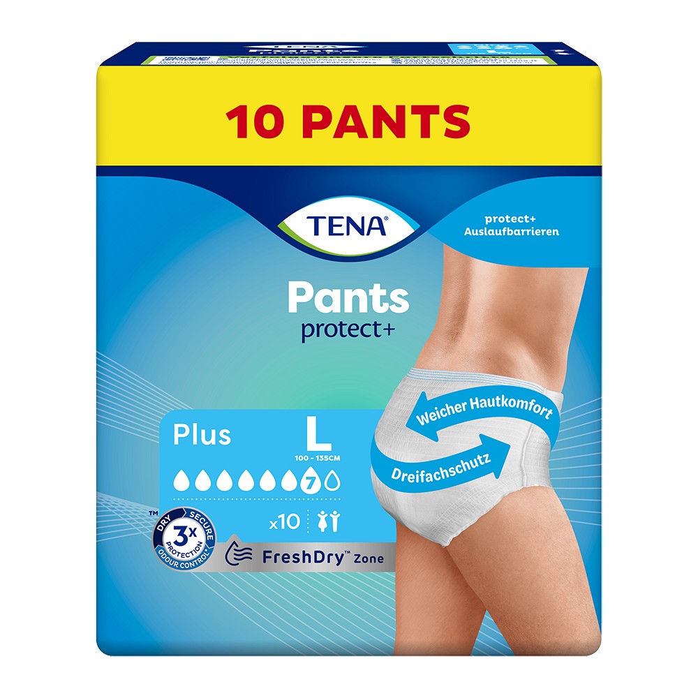 TENA PANTS Plus L bei Inkontinenz - 10St - Einmalprodukte