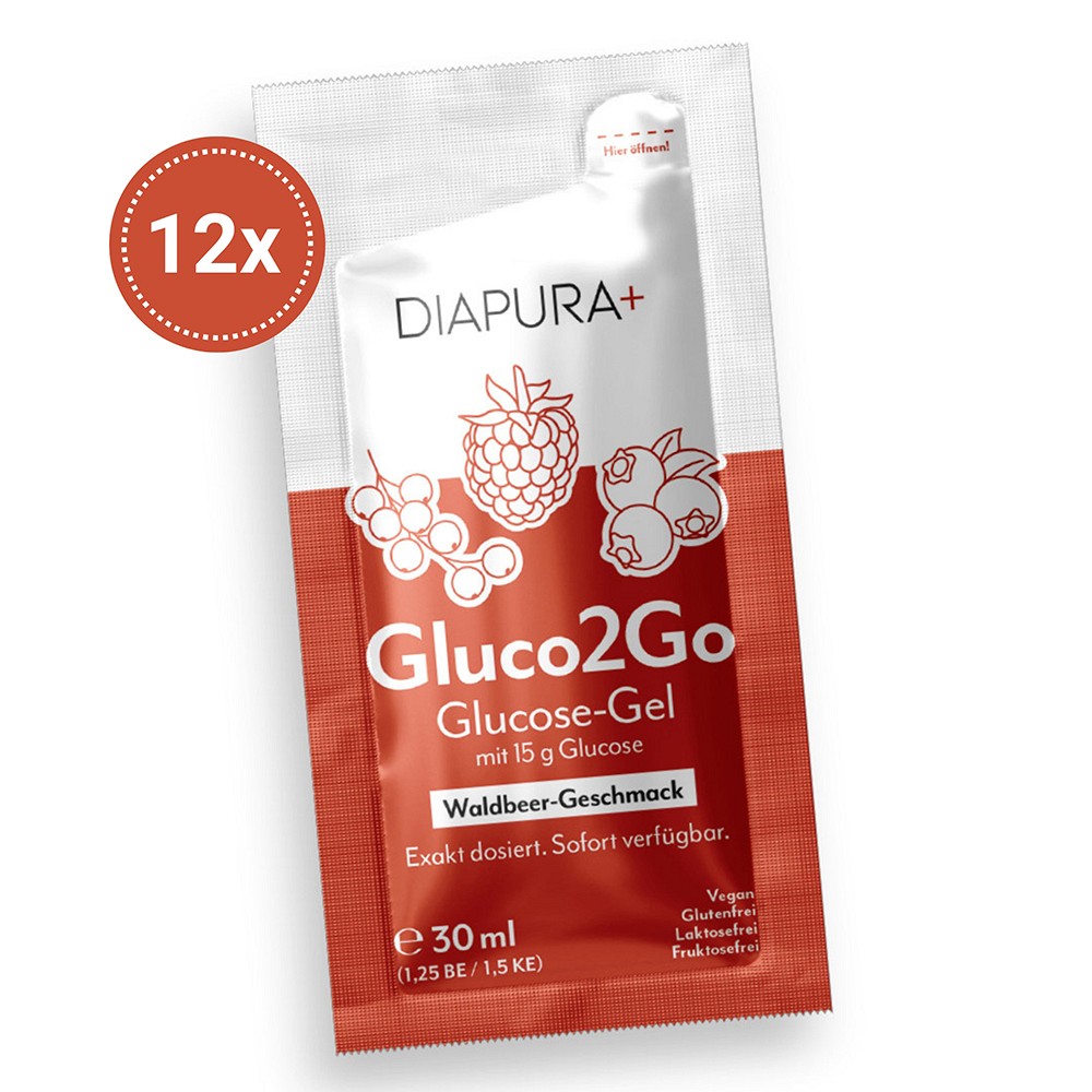 DIAPURA Gluco2Go Glucose-Gel m.15g Gluc.Waldbeer - 360ml