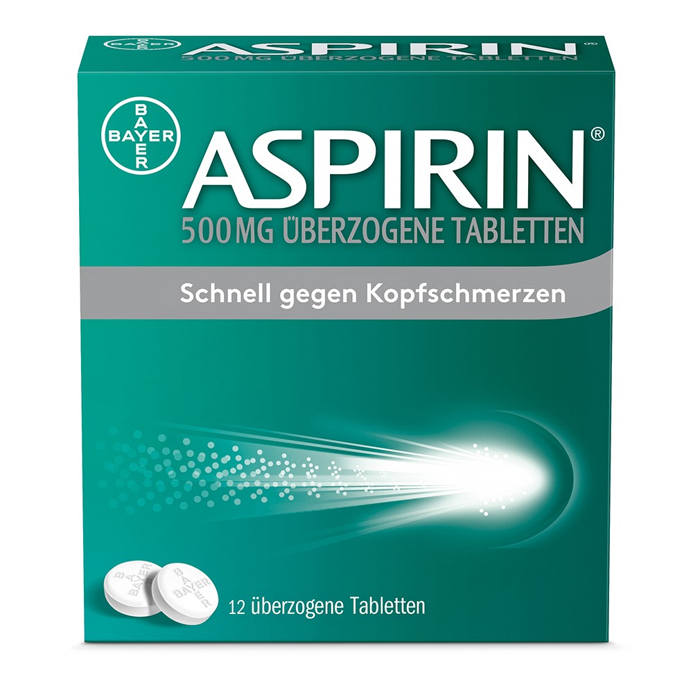 ASPIRIN 500 mg überzogene Tabletten - 12St