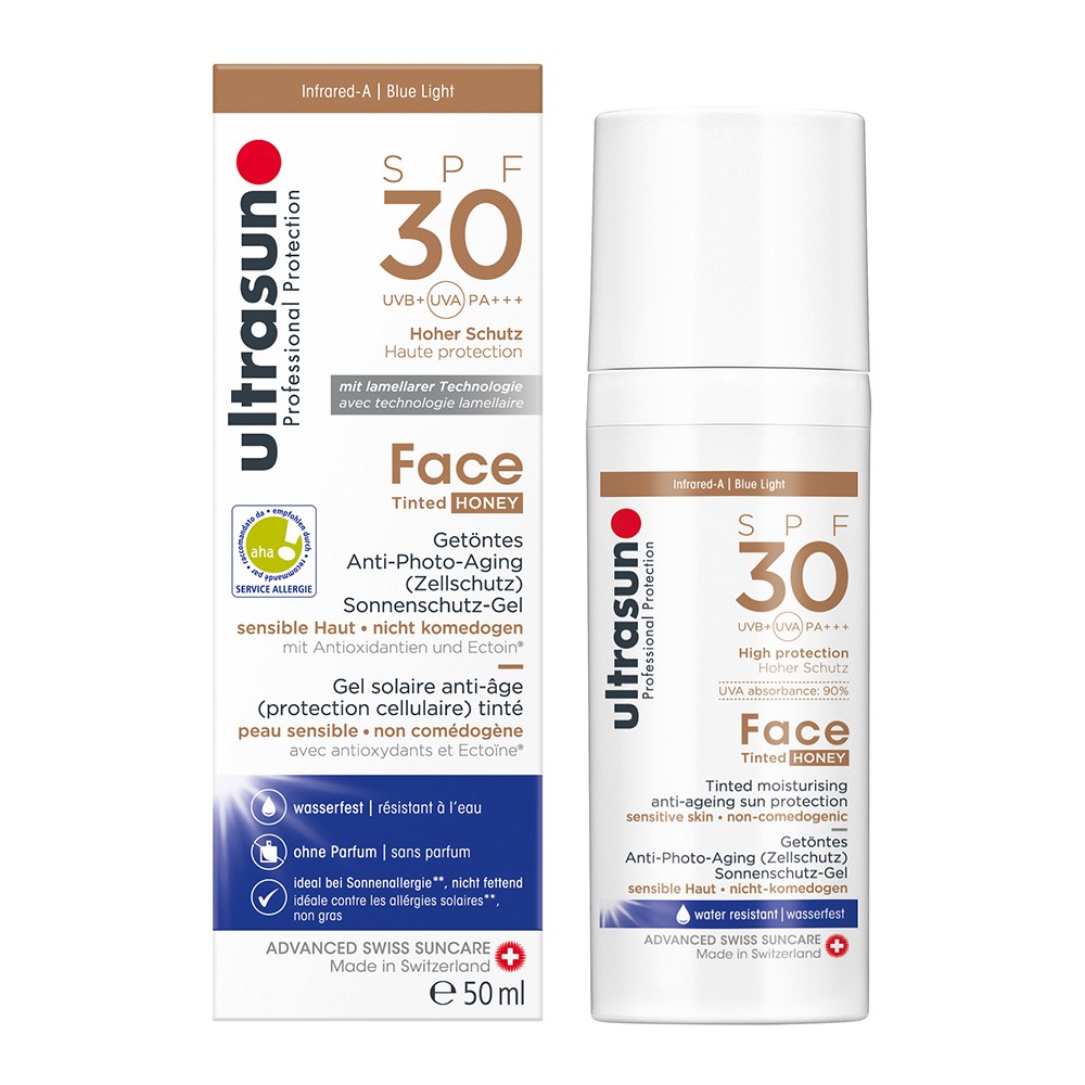 ULTRASUN Face Tinted Honey Gel SPF 30 - 50ml