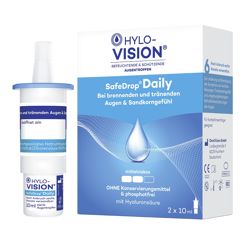 HYLO-VISION SafeDrop Daily Augentropfen - 2X10ml