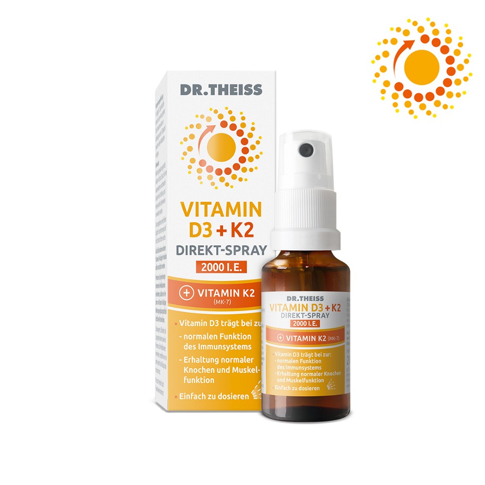 DR.THEISS Vitamin D3+K2 Direkt-Spray 2000 I.E. - 20ml
