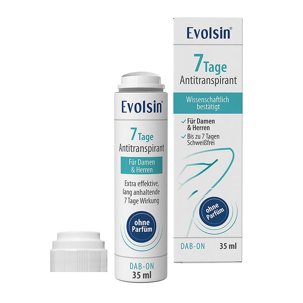 EVOLSIN 7 Tage Antitranspirant Dab-on ohne Parfüm - 35ml