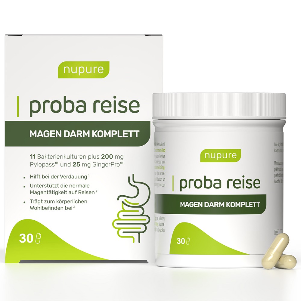 NUPURE proba reise Magen Darm Komplett Kapseln - 30St