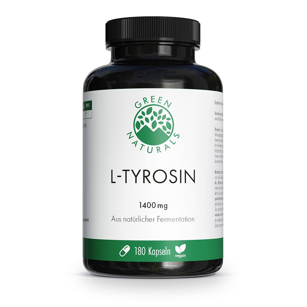 GREEN NATURALS L-Tyrosin 1400mg vegan hochdos.Kps. - 180St