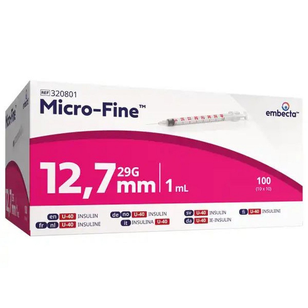 MICRO-FINE Insulinspritze U40 12,7 mm - 100St - Einmalspritzen & -Kanülen