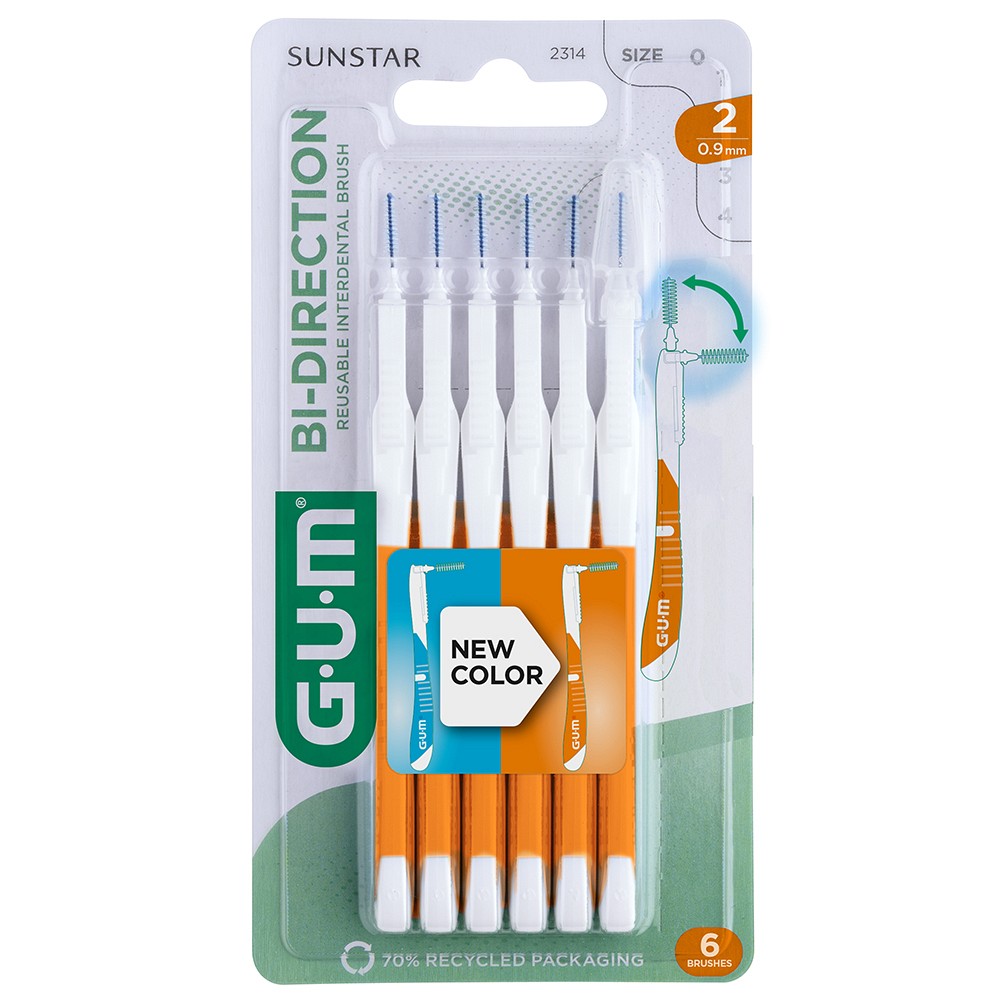 GUM BI-DIRECTION Interdentalb.0,9 mm orange - 6St