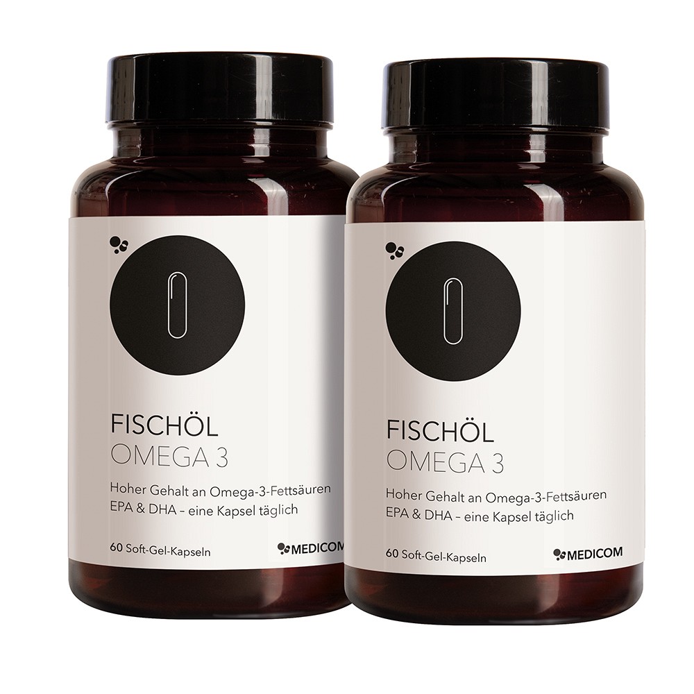FISCHÖL OMEGA-3 Weichkapseln - 2X60St