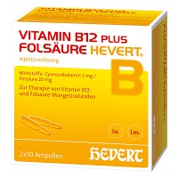 VITAMIN B12 PLUS Folsäure Hevert a 2 ml Ampullen
