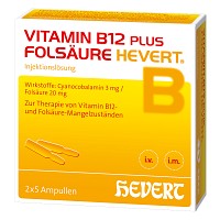 VITAMIN B12 PLUS Folsäure Hevert a 2 ml Ampullen