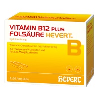 VITAMIN B12 PLUS Folsäure Hevert a 2 ml Ampullen - 2X20X2ml