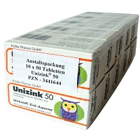 UNIZINK 50 magensaftresistente Tabletten - 10X50St - Mittel gegen Haarausfall
