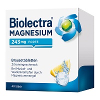 BIOLECTRA Magnesium 243 mg forte Zitrone Br.-Tabl. - 40St - Wadenkrämpfe