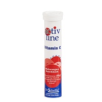 ACTIVLINE Vitamin C Blutorange Brausetabletten