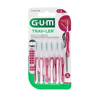 GUM TRAV-LER 1,4mm Kerze pink Interdental+6Kappen