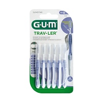 GUM TRAV-LER 0,6mm Kerze hellblau Interdentalbür.
