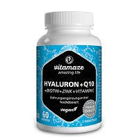 HYALURONSÄURE 200 mg hochdos.+Coenzym Q10 vegan - 60St - Vegan