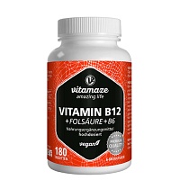 VITAMIN B12 1000 µg hochdos.+B9+B6 vegan Tabletten