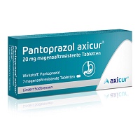 PANTOPRAZOL axicur 20 mg magensaftres.Tabletten - 7St - Vegan
