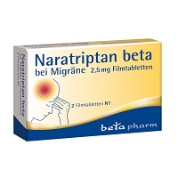 NARATRIPTAN beta bei Migräne 2,5 mg Filmtabletten