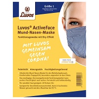 LUVOS ActiveFace Mund-Nase-Maske Gr.1 weiß-bl.