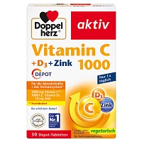 DOPPELHERZ Vitamin C 1000+D3+Zink Depot Tabletten